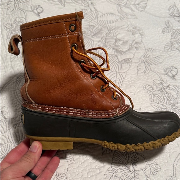 L.L. Bean Tan and Brown Lace-Up Boots - Picture 9 of 16